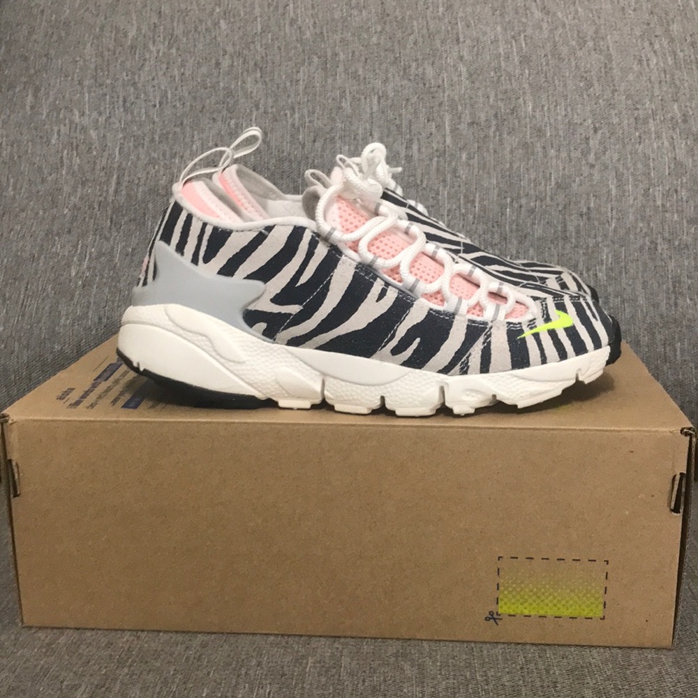 Nike X Olivia Kim Air Footscape No Cover Zebra Print Shoes - Picture 1 of 10
